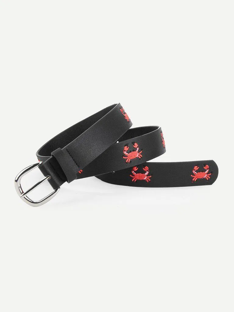 Embroidered Crab Belt