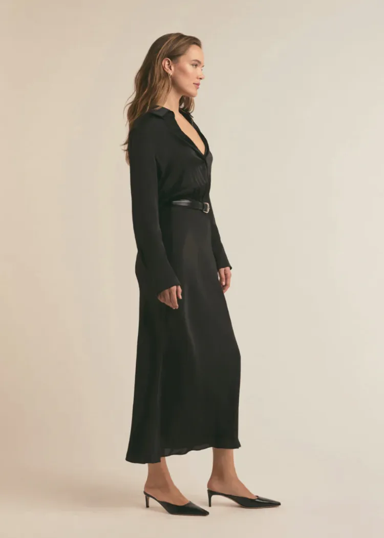 Favorite Daughter Take Me Seriously Long Dress- Black