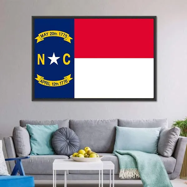 Flag Of North Carolina Canvas Wall Art