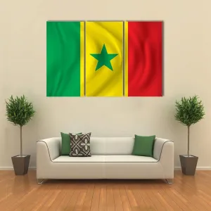 Flag Of Senegal Canvas Wall Art