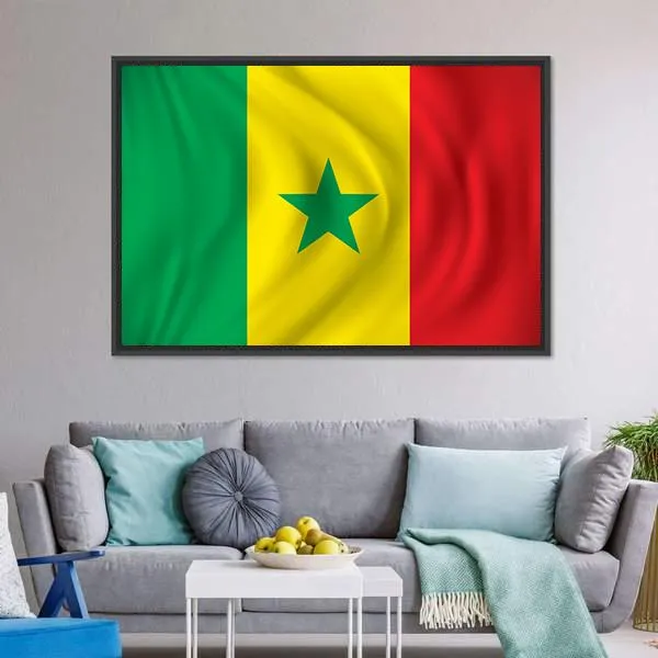 Flag Of Senegal Canvas Wall Art