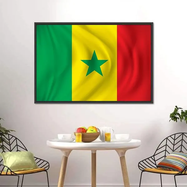 Flag Of Senegal Canvas Wall Art