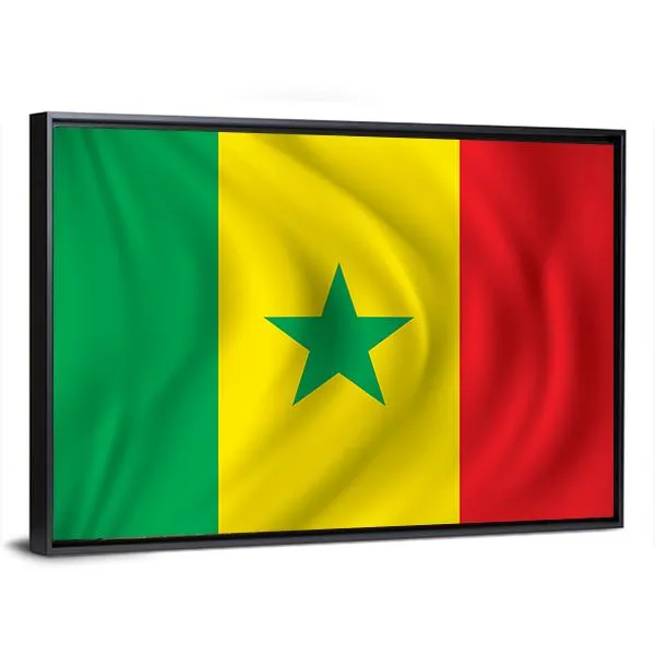 Flag Of Senegal Canvas Wall Art