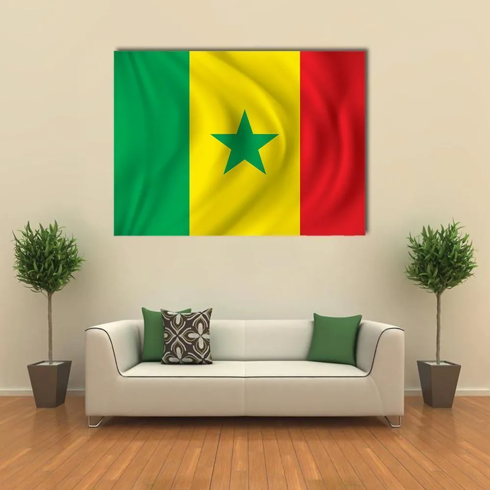 Flag Of Senegal Canvas Wall Art