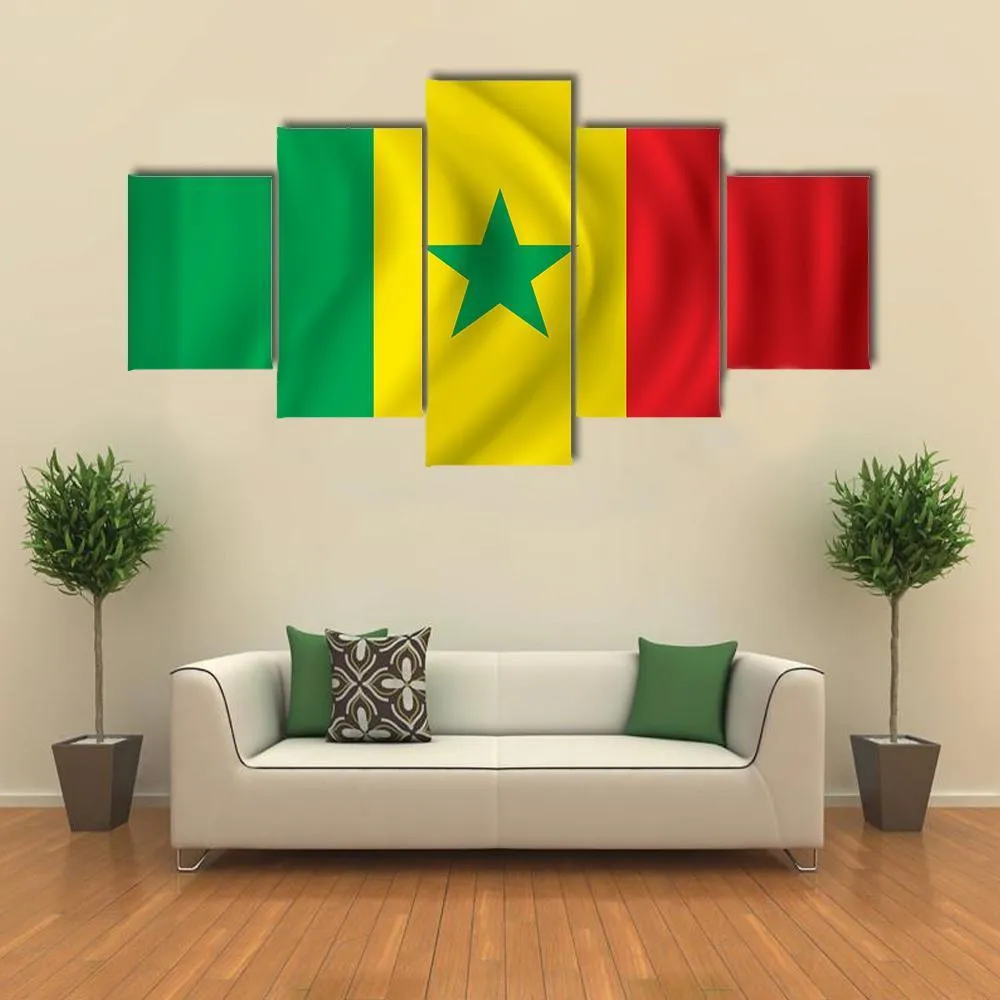 Flag Of Senegal Canvas Wall Art