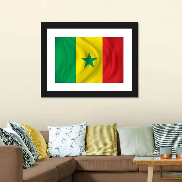 Flag Of Senegal Canvas Wall Art