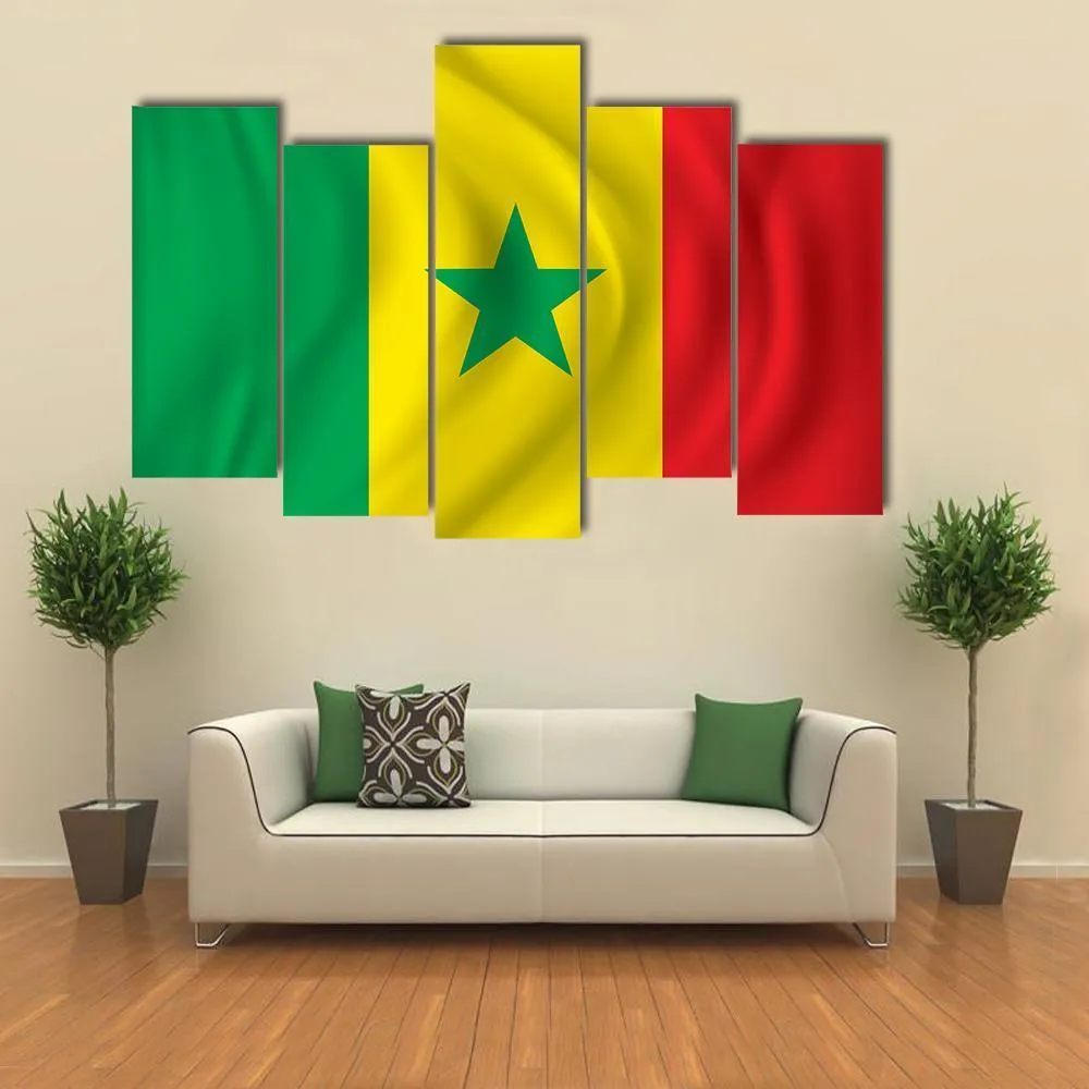 Flag Of Senegal Canvas Wall Art