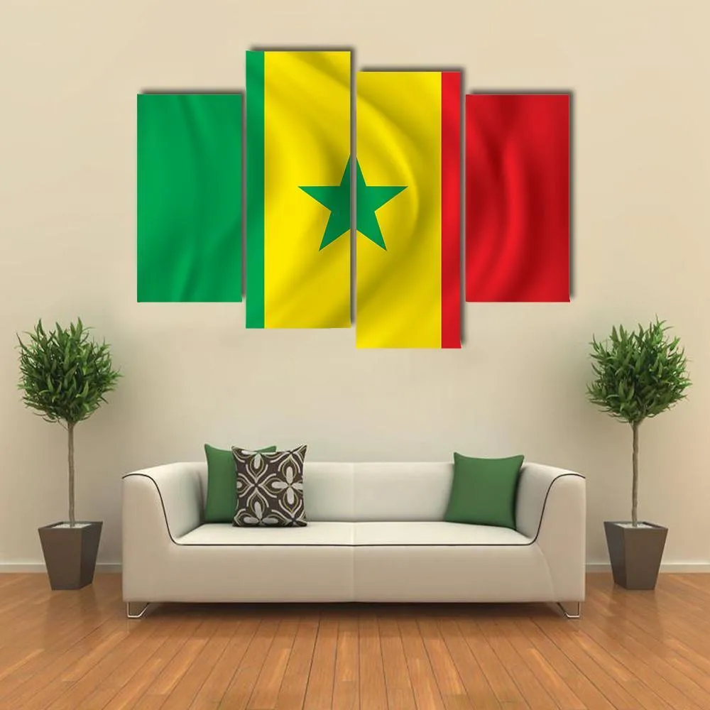 Flag Of Senegal Canvas Wall Art