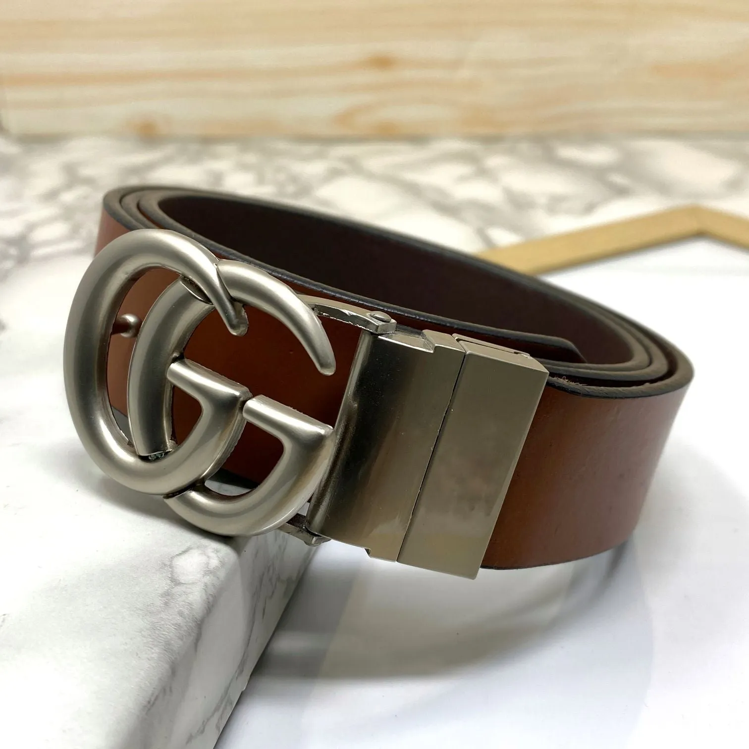 Formal and Casual GG Leather Strap Belt-JonasParamount