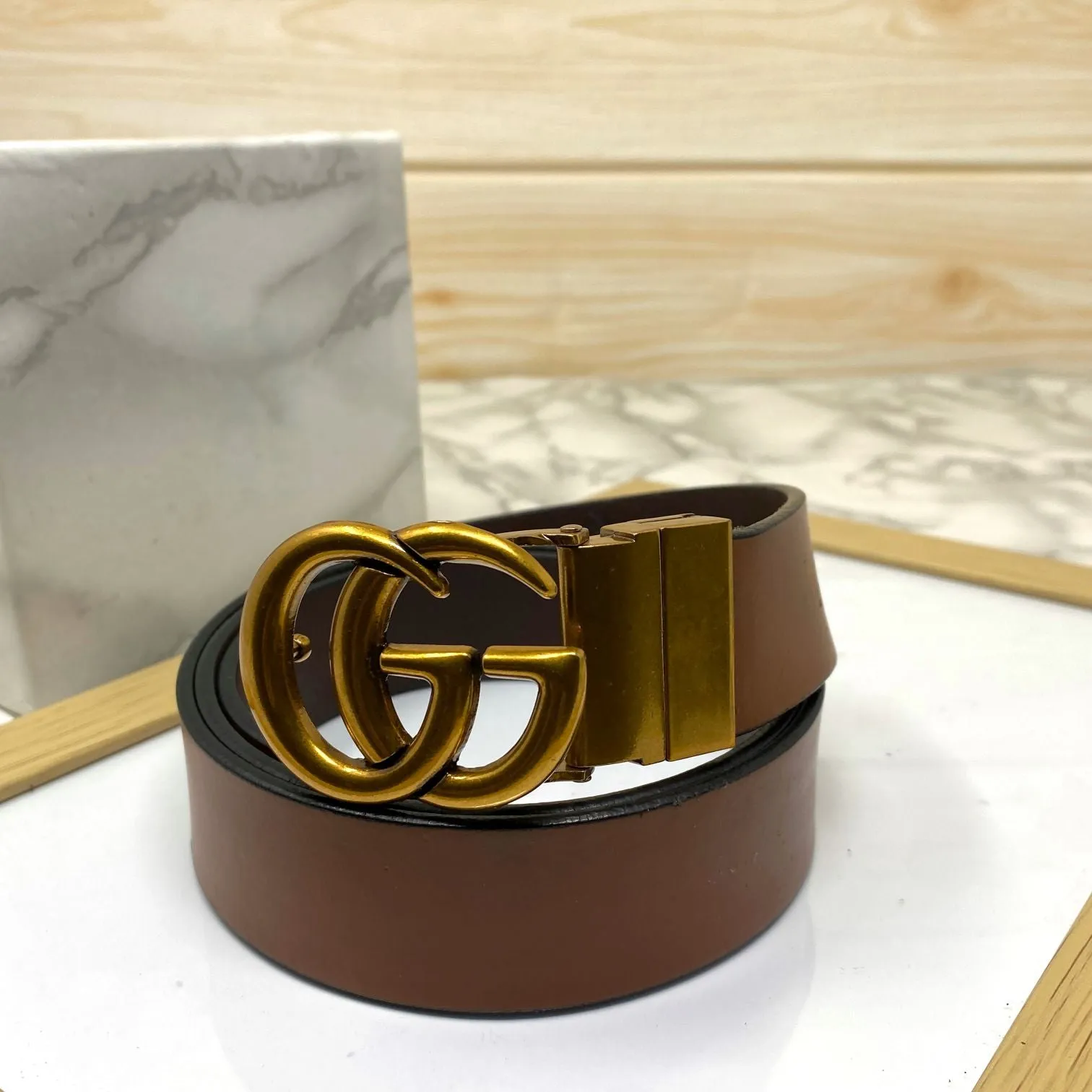 Formal and Casual GG Leather Strap Belt-JonasParamount