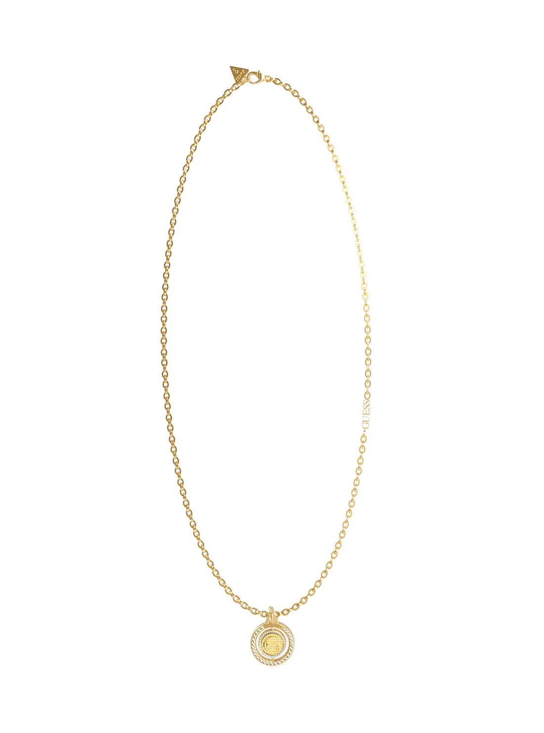 Gold Crystal Eternelle Coin Necklace