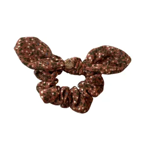 Halo Luxe Elsie Printed Corduroy Scrunchie - Salmon Floral