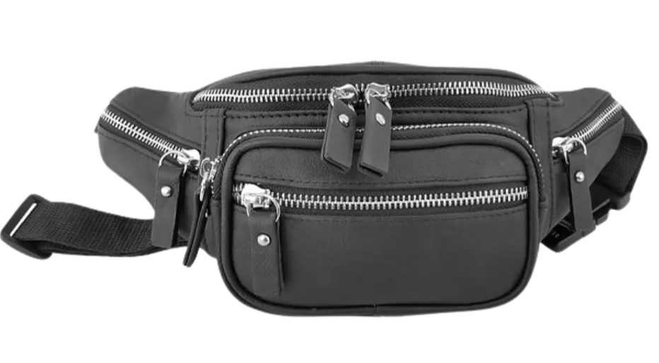 Heavy Metal Zippered Belt Bag