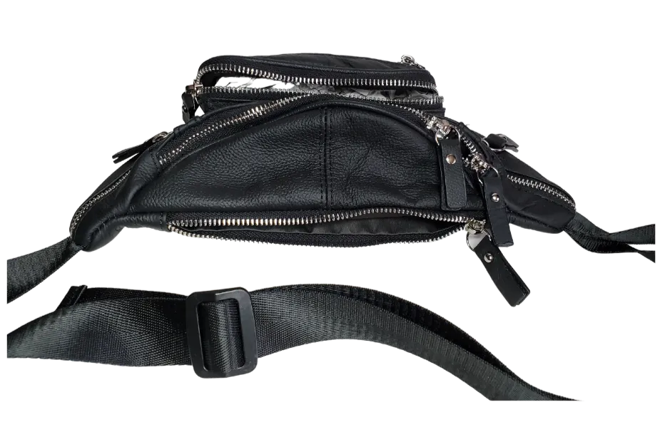 Heavy Metal Zippered Belt Bag