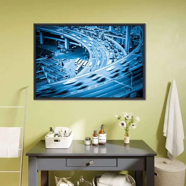 Heavy Traffic Closeup Canvas Wall Art