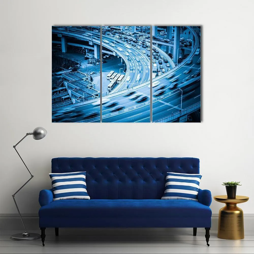 Heavy Traffic Closeup Canvas Wall Art