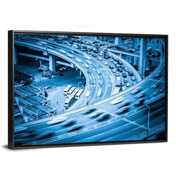 Heavy Traffic Closeup Canvas Wall Art