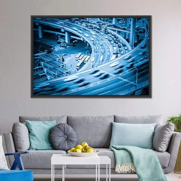 Heavy Traffic Closeup Canvas Wall Art