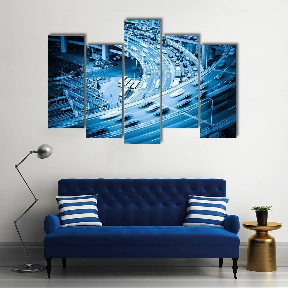 Heavy Traffic Closeup Canvas Wall Art