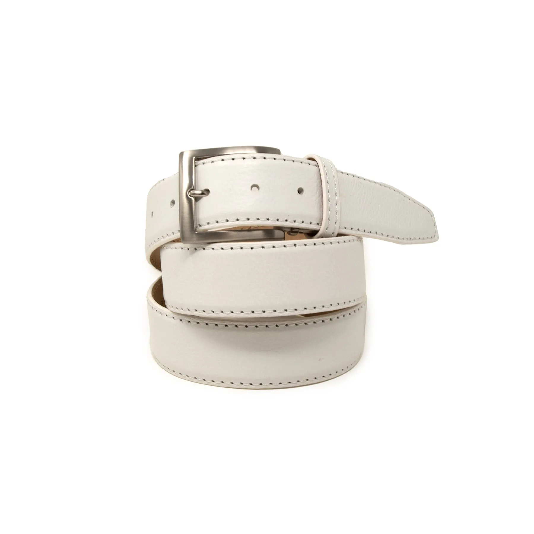 Italian Full Grain Leather - White - 40mm