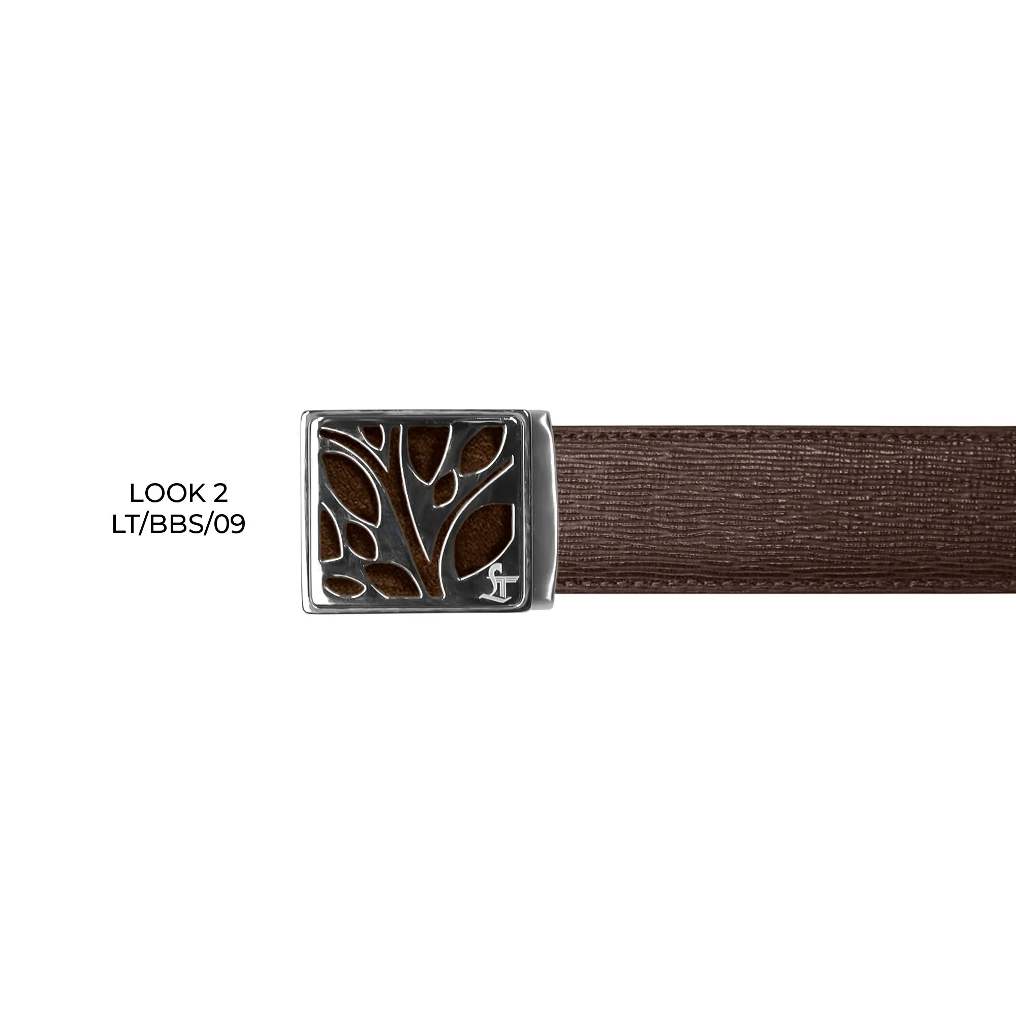 Italian Wood Finish   | Plus Size Leather Belt for Men | Color: Brown