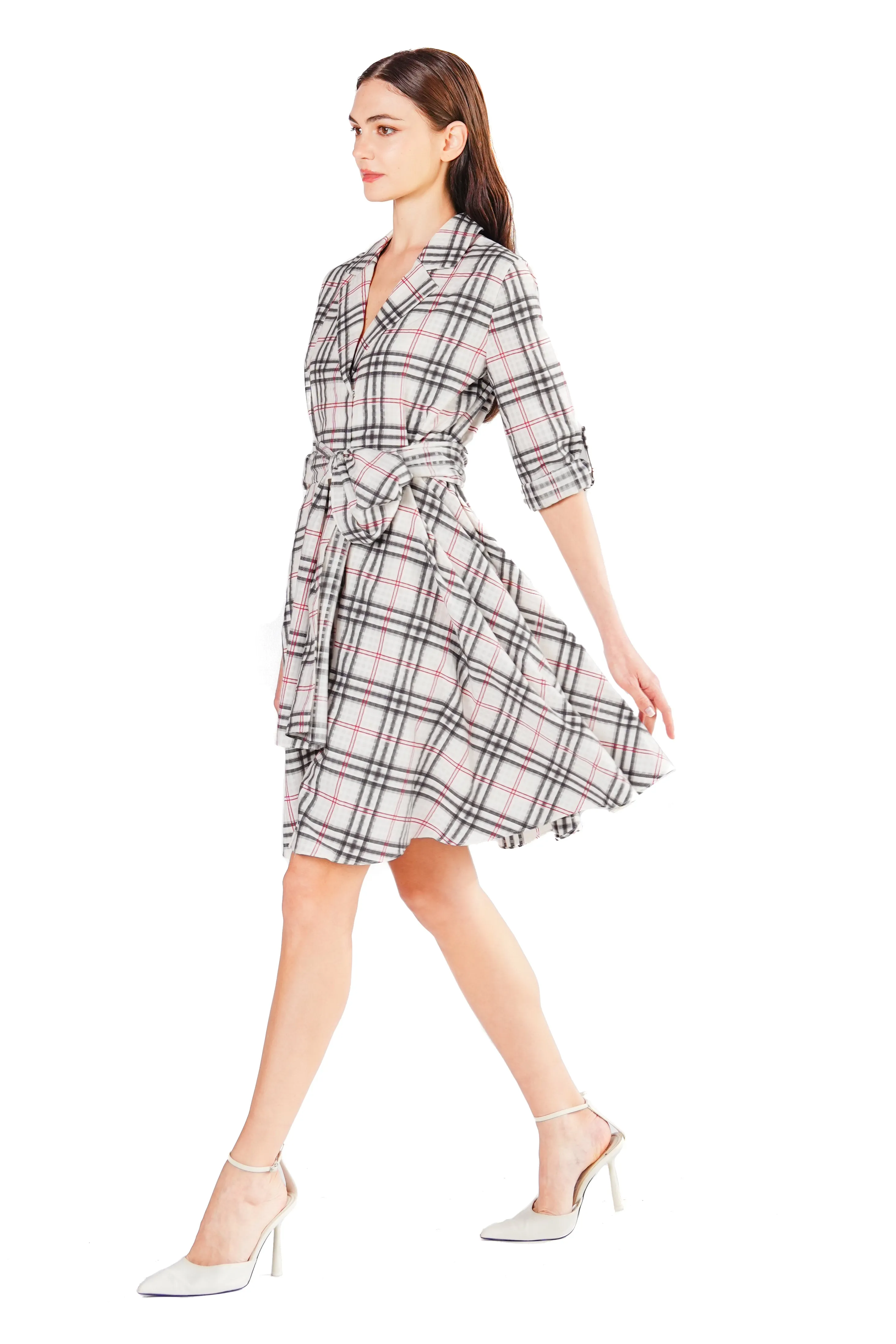 Kelsey notched collar shirtdress