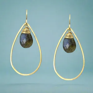 Labradorite Teardrop Earring