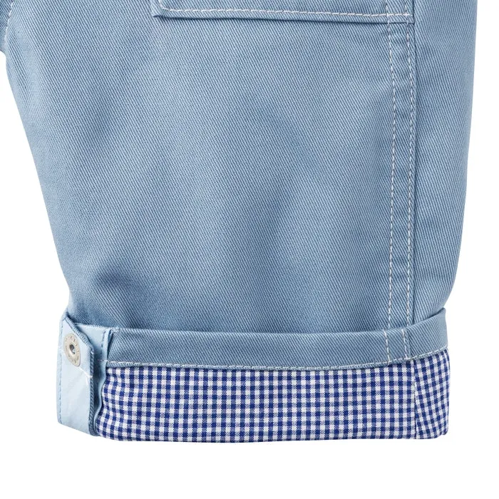 Light Blue Capri Overall