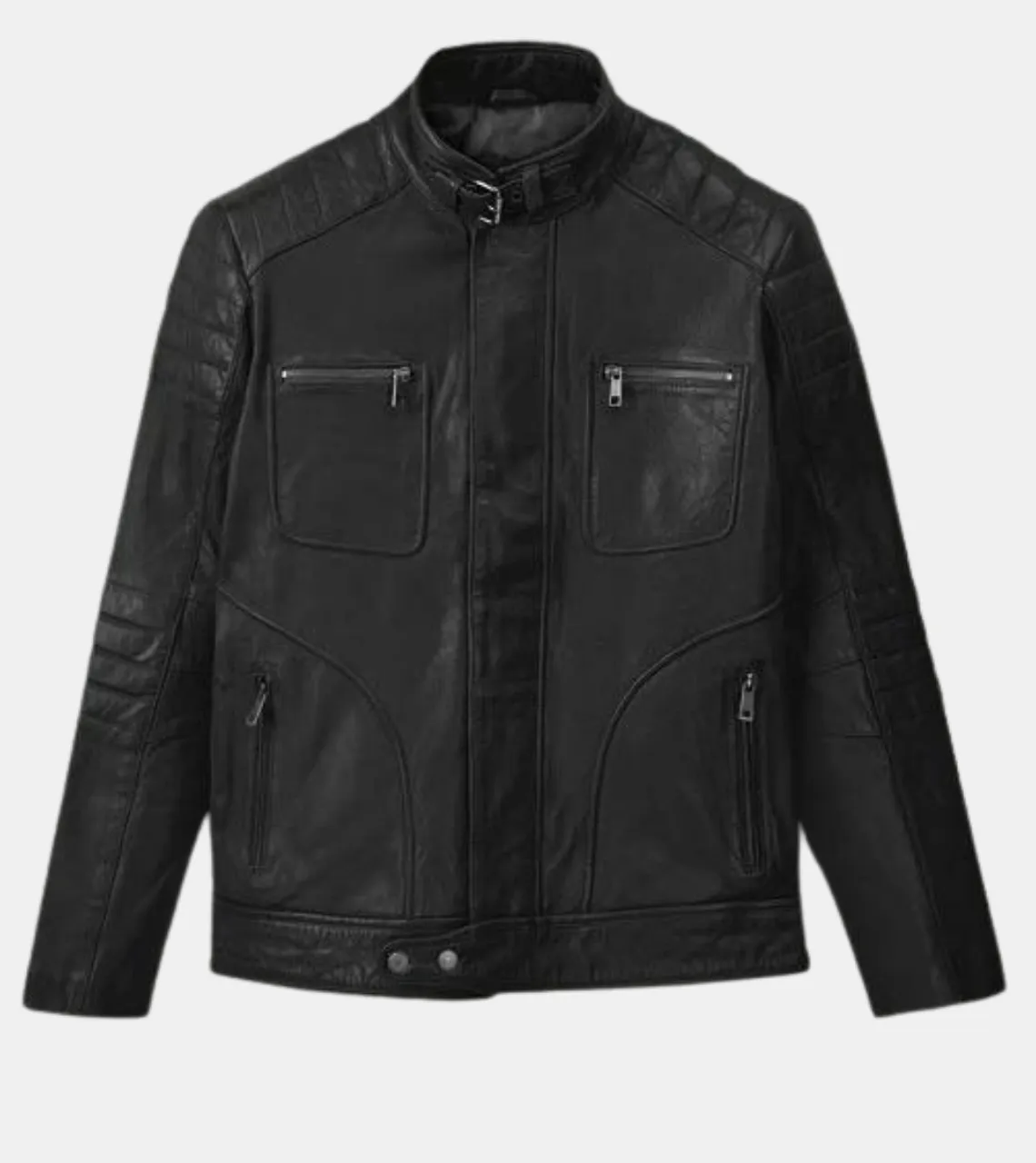 Lorenzo Men's Black Quilted Leather Jacket