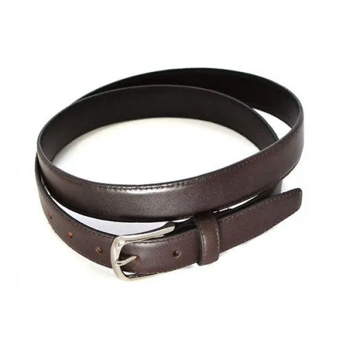 MARVIN - Mens Brown Leather Dress Belt