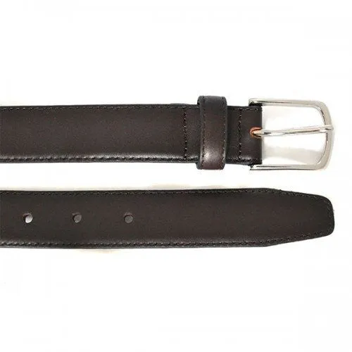 MARVIN - Mens Brown Leather Dress Belt