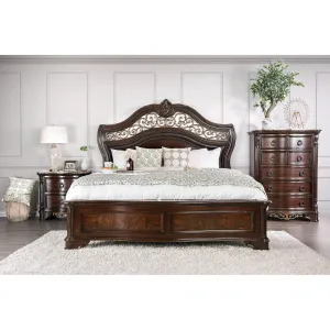 Menodora Brown Cherry 5 Pc. Queen Bedroom Set w/ 2NS