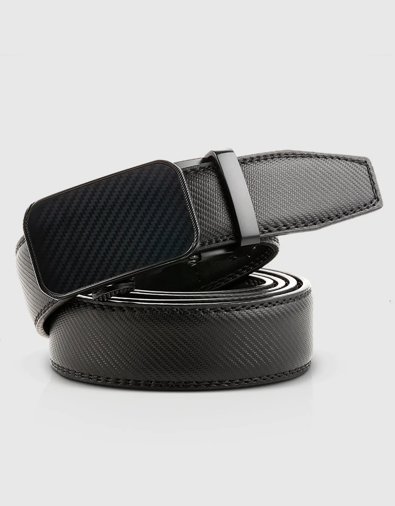 Men's Blocks Leather Ratchet  Belt