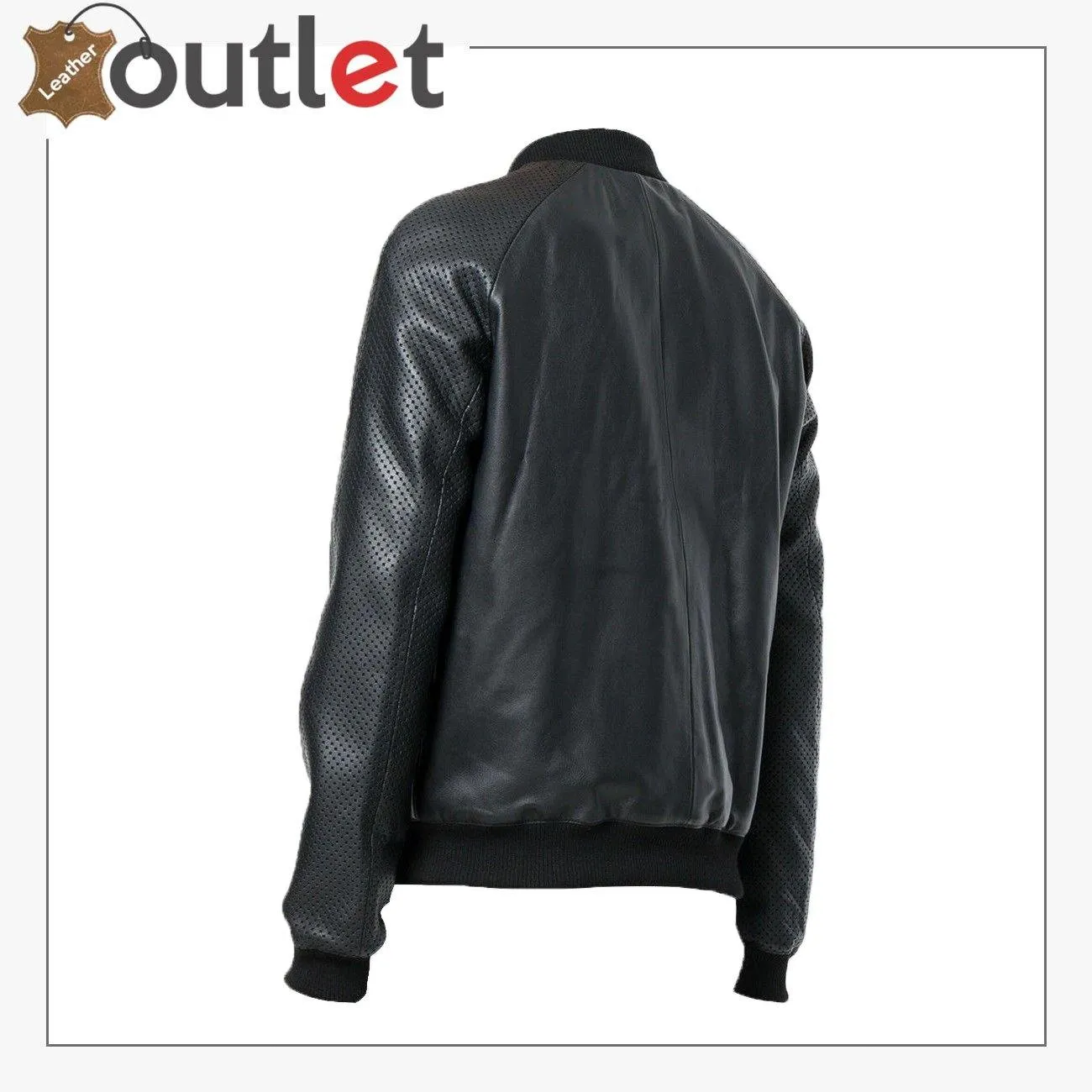 Mens Studded Bomber Biker Motorcycle Retro Cafe Racer Black Leather Jacket