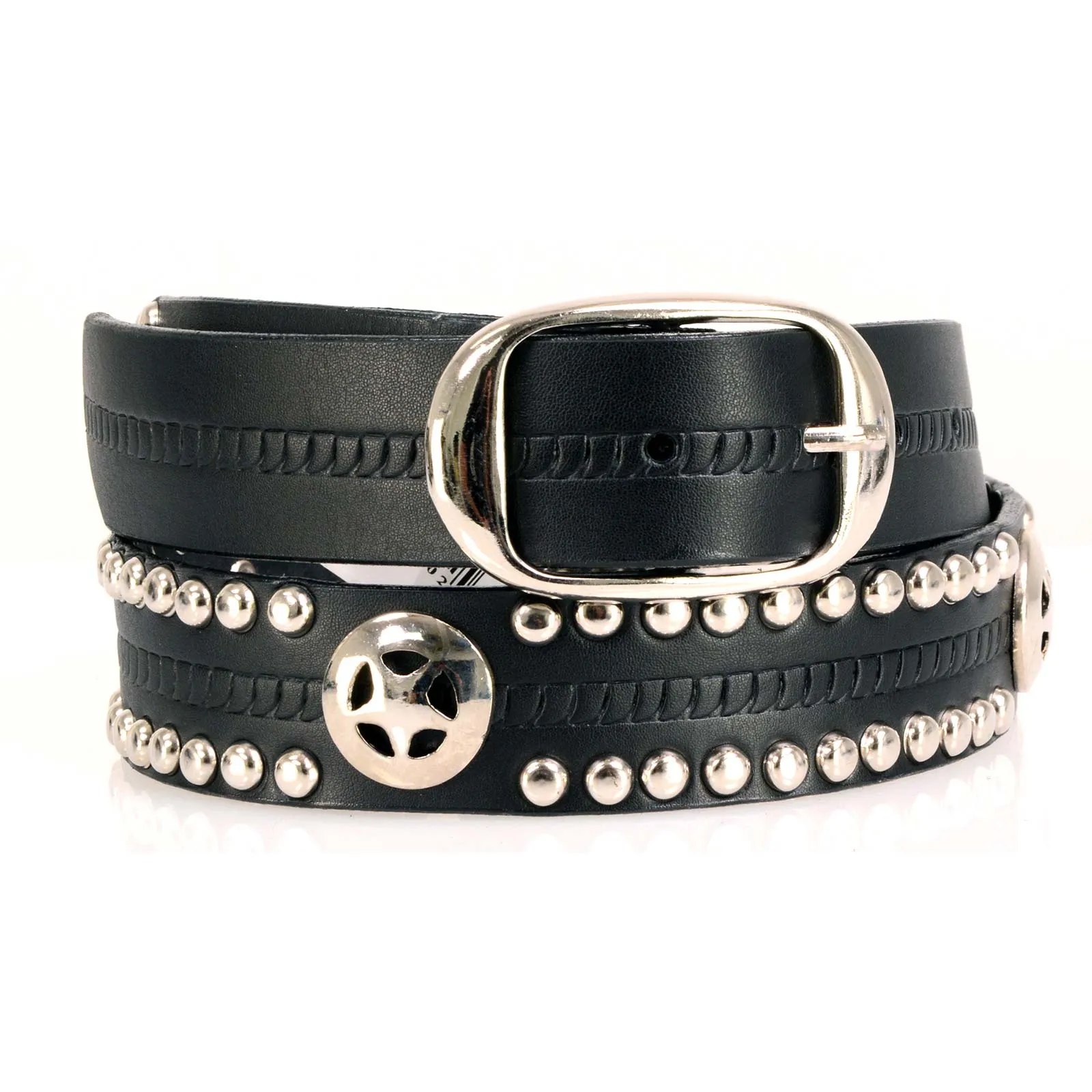 Milwaukee Leather MP7131 Men's Chrome Studded & Star Emblem Black