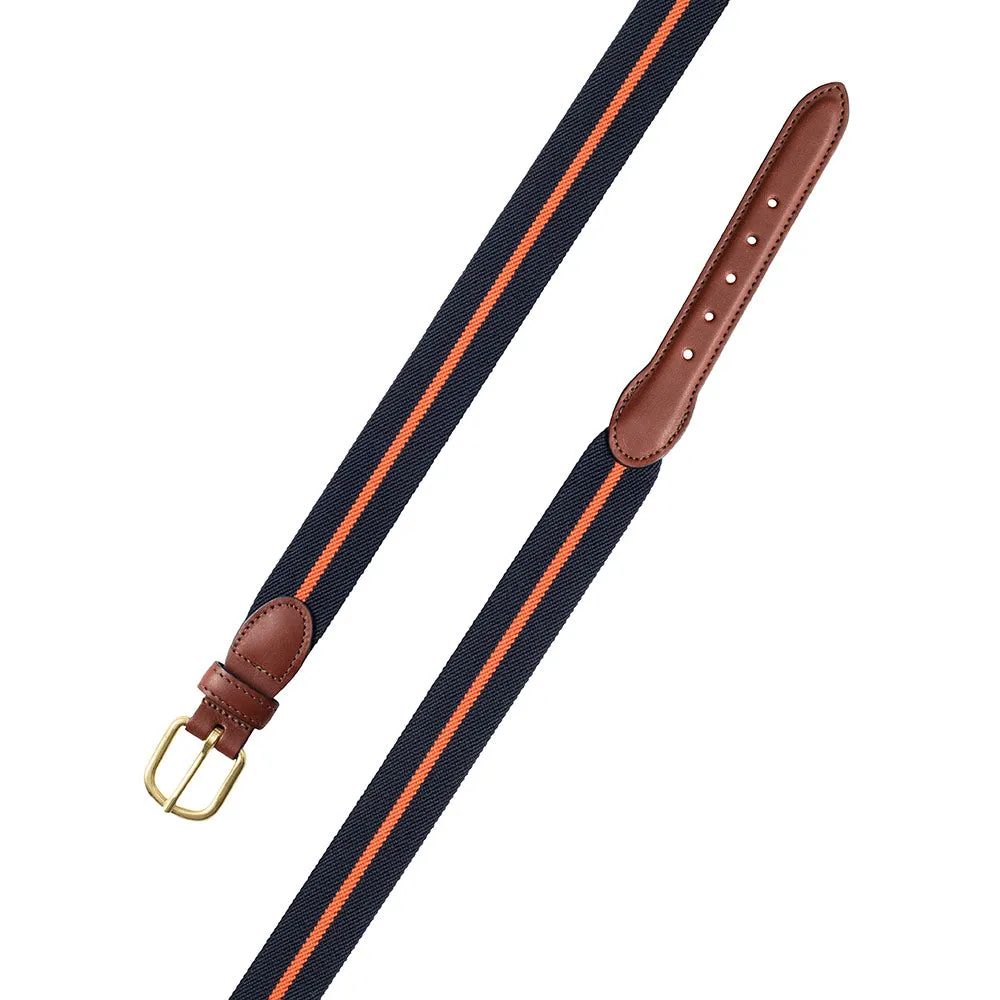 Navy & Orange Belgian Stretch Children's Belt