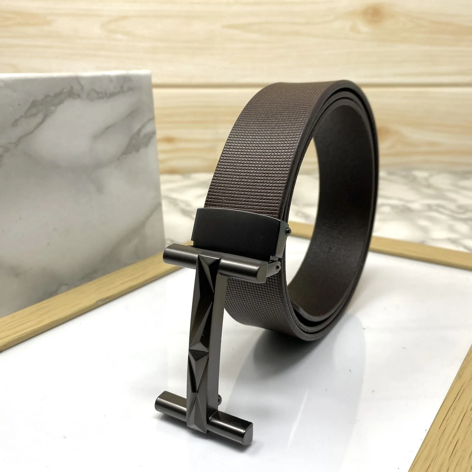 New Arrival H- Pattern Formal and Casual Leather Strap Belt-JonasParamount