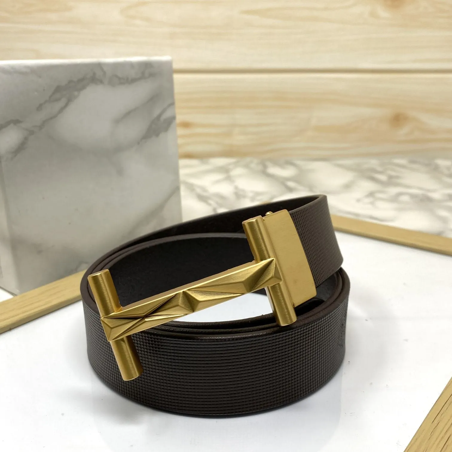 New Arrival H- Pattern Formal and Casual Leather Strap Belt-JonasParamount