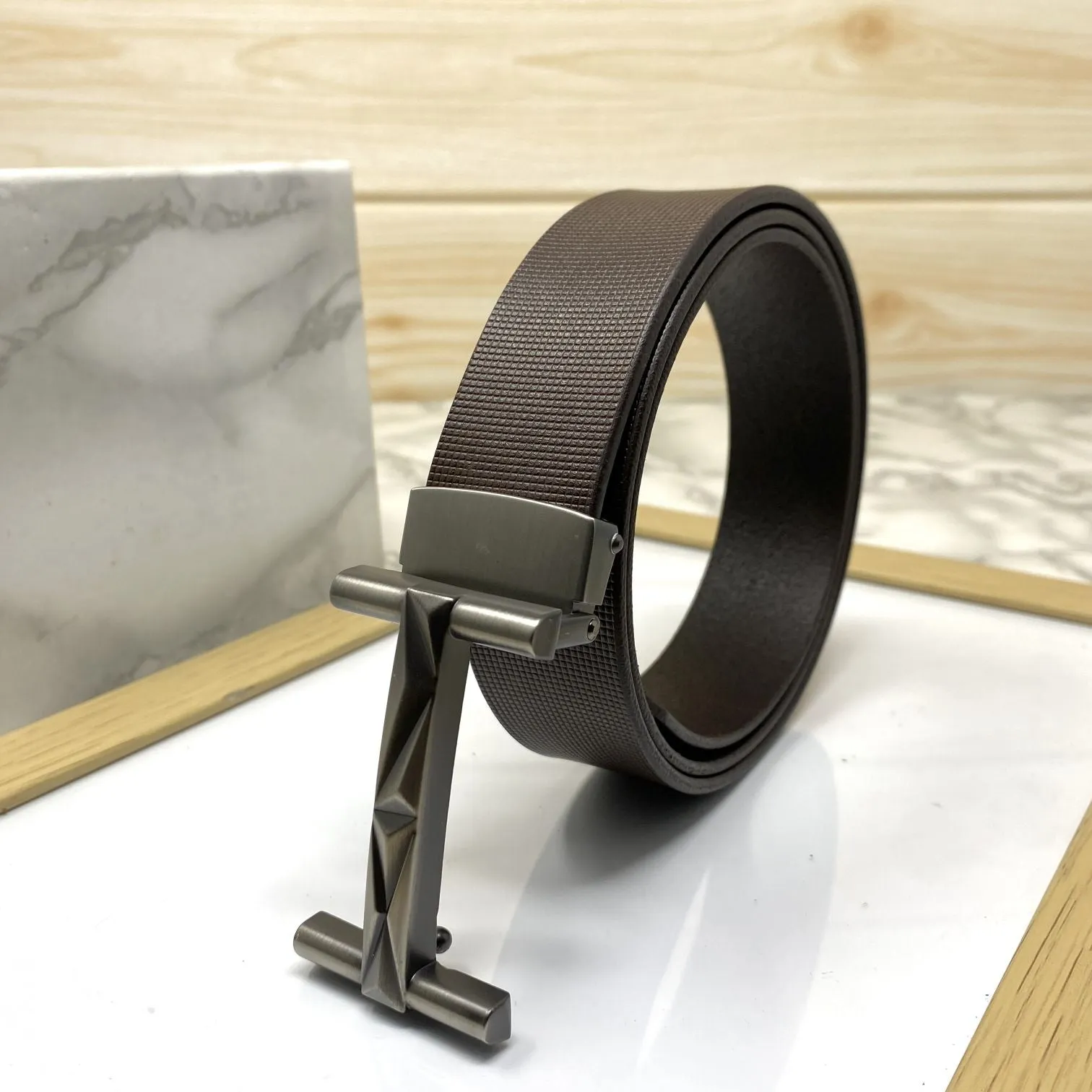 New Arrival H- Pattern Formal and Casual Leather Strap Belt-JonasParamount