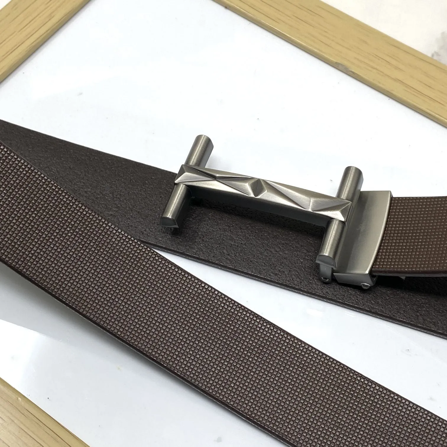 New Arrival H- Pattern Formal and Casual Leather Strap Belt-JonasParamount