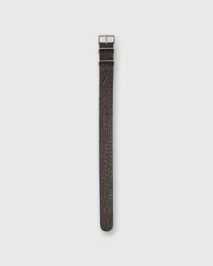 One-Piece Watch Strap in Chocolate Sharkskin