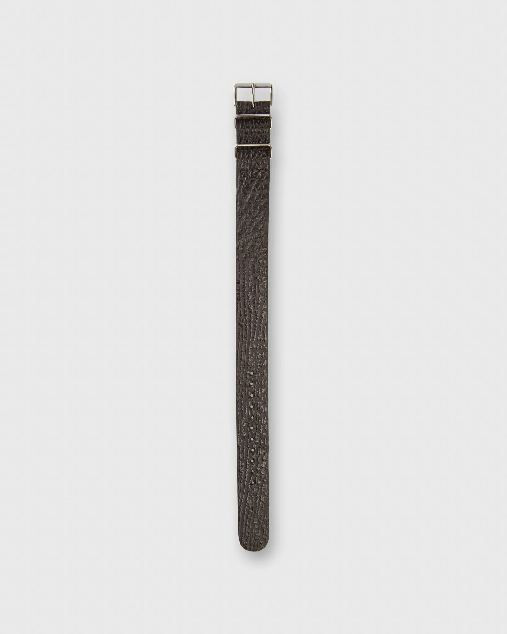 One-Piece Watch Strap in Chocolate Sharkskin