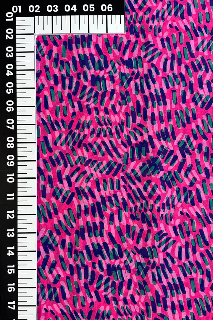 Pink Ditsy Printed Georgette Fabric