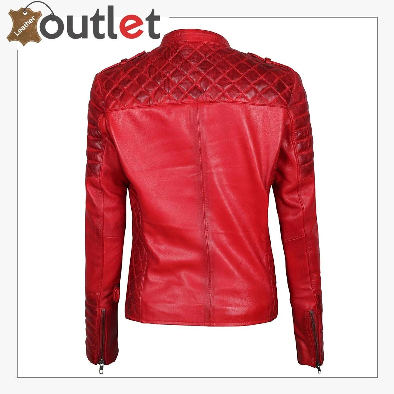 Premium Lambskin Leather Bomber Jacket For Women