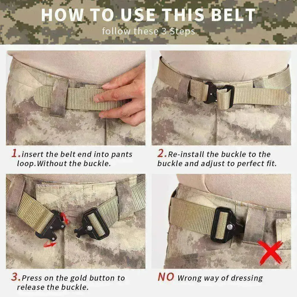 PREMIUM Men Casual Military Belt Tactical Waistband Rescue Rigger Nylon Belt USA