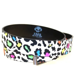 Printed Multicolour Leopard Print Belt