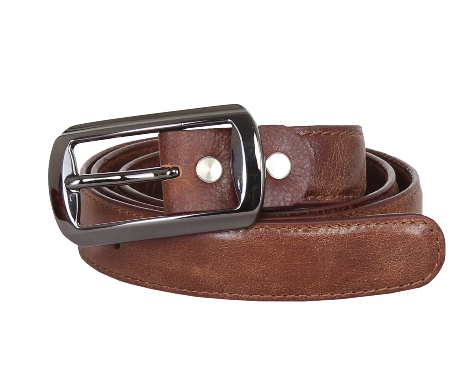 RL Crackle Leather Slimline Belt 25MM