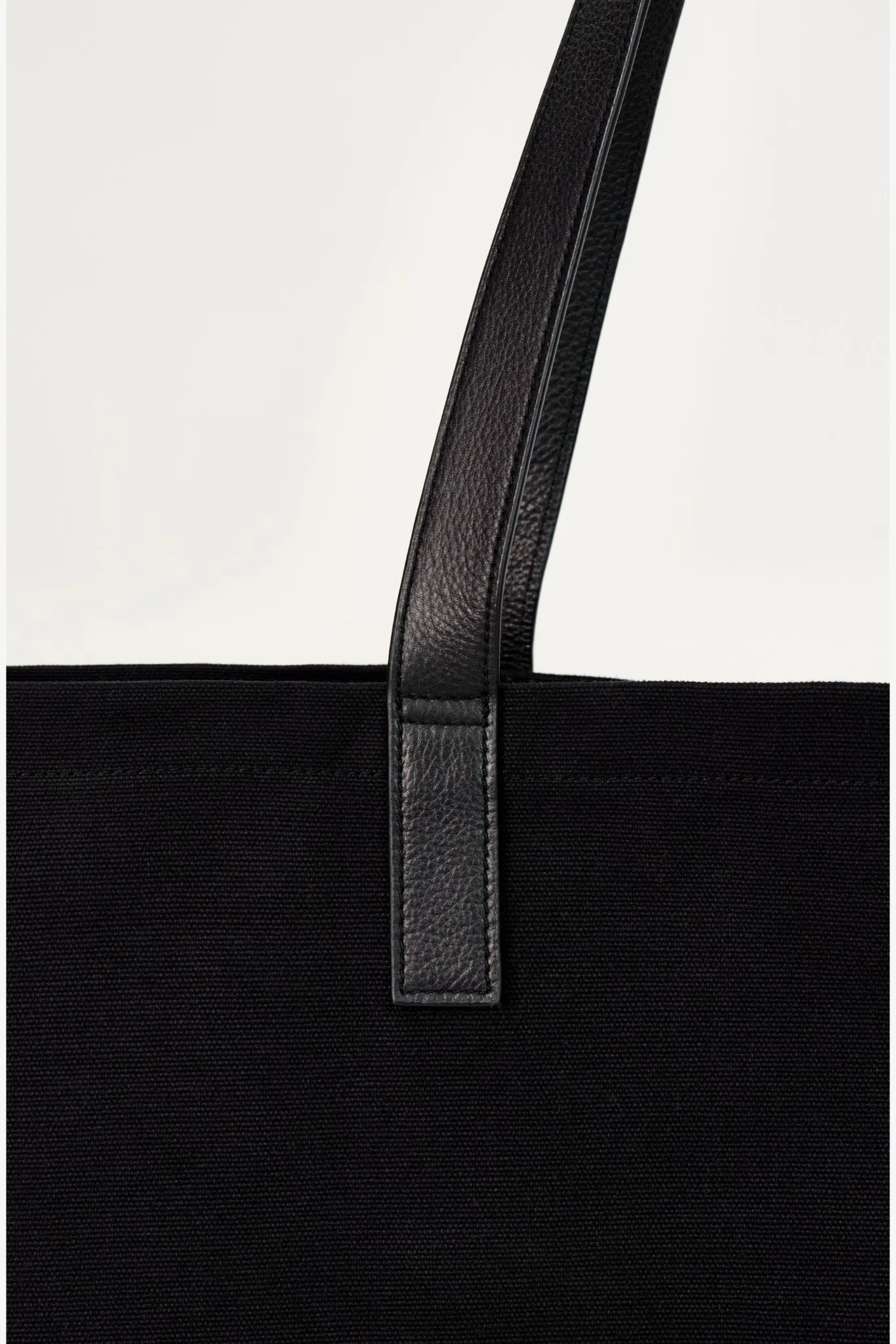 SHOPPER | Canvas Tote Bag with Leather Straps