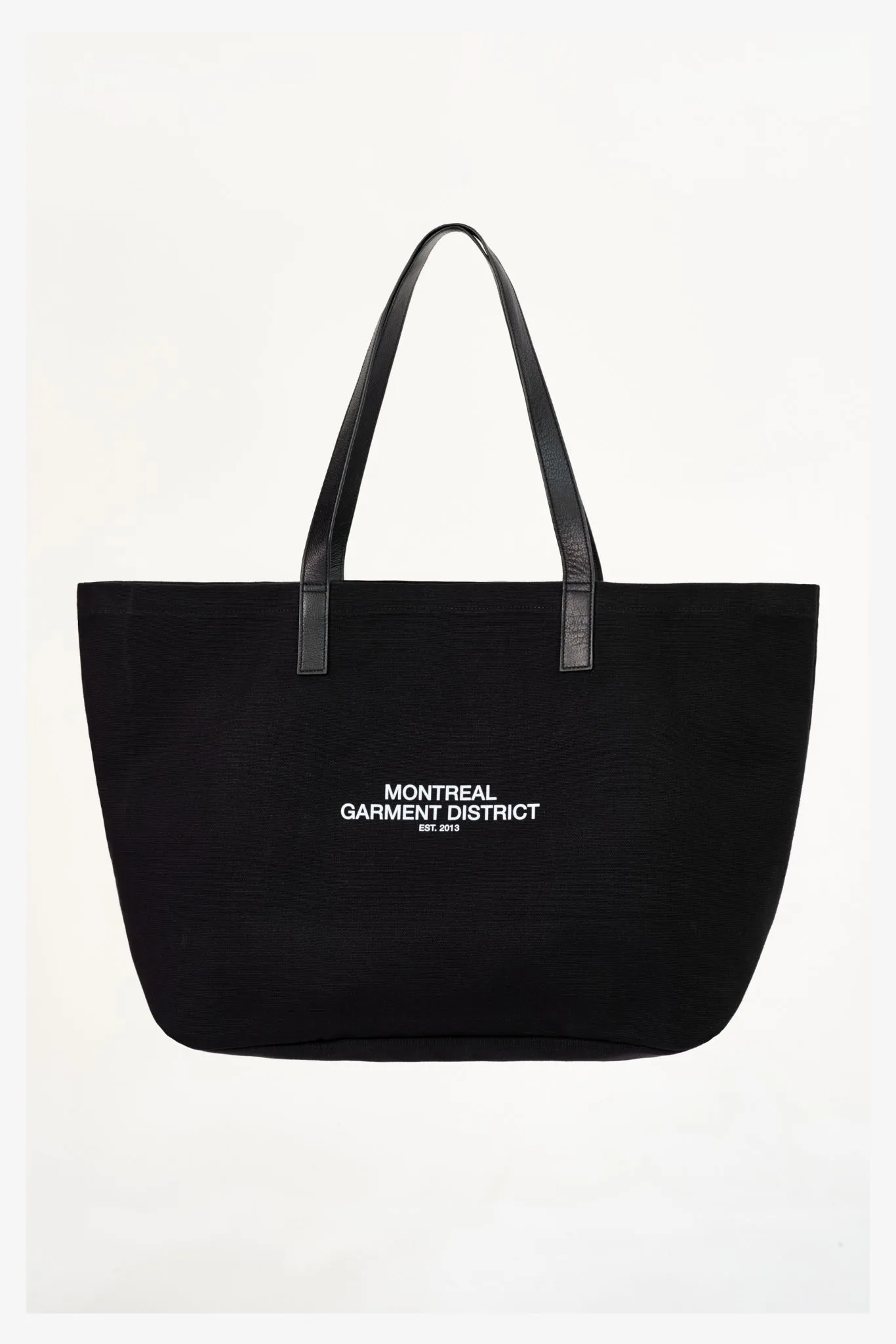 SHOPPER | Canvas Tote Bag with Leather Straps