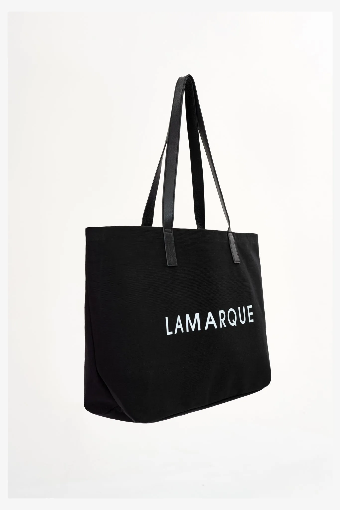 SHOPPER | Canvas Tote Bag with Leather Straps